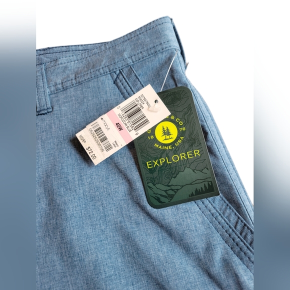 G.H. Bass & Co Men's Explorer Shorts • 40W •Moroccan Blue NWT - Picture 2 of 3